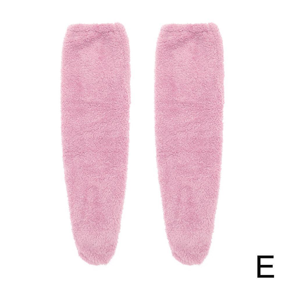 Women Thigh High Long Socks Stockings Fluffy Over the Knee Fleece Slipper Socks