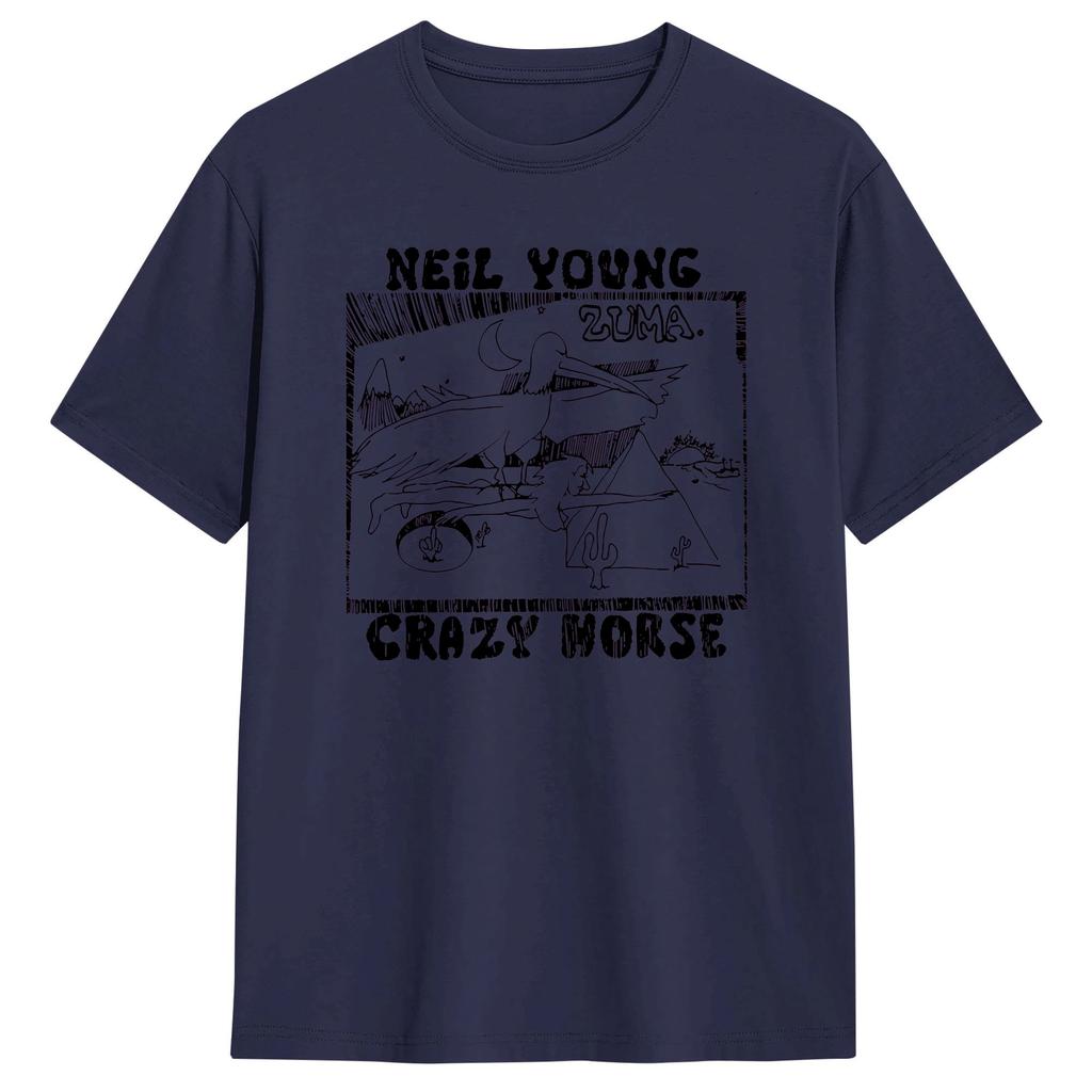 Neil Young Crazy Horse Zuma T-shirt Estiva Fresche T-shirt Cotone Girocollo Abbigliamento Oversize Manica Corta Streetwear T-shirt