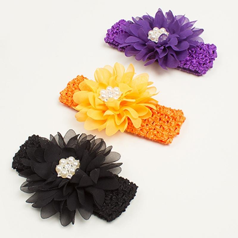 New Hollow Flower Baby Headband, Children's Headband with Beads, Thin Comfortable Baby Hair Accessories
