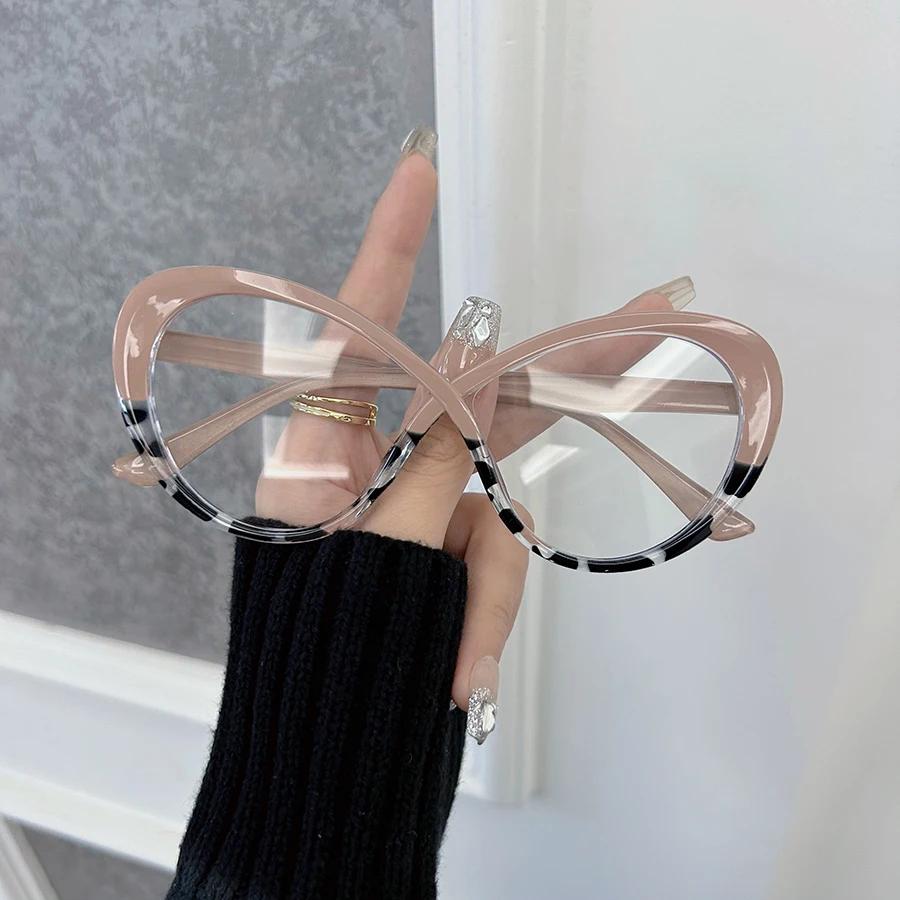 

Casual Circular Glasses Women Men Designer Round Elegant Eyeglasses Frame Male Clear Lens Unisex Plain Transparent Lens