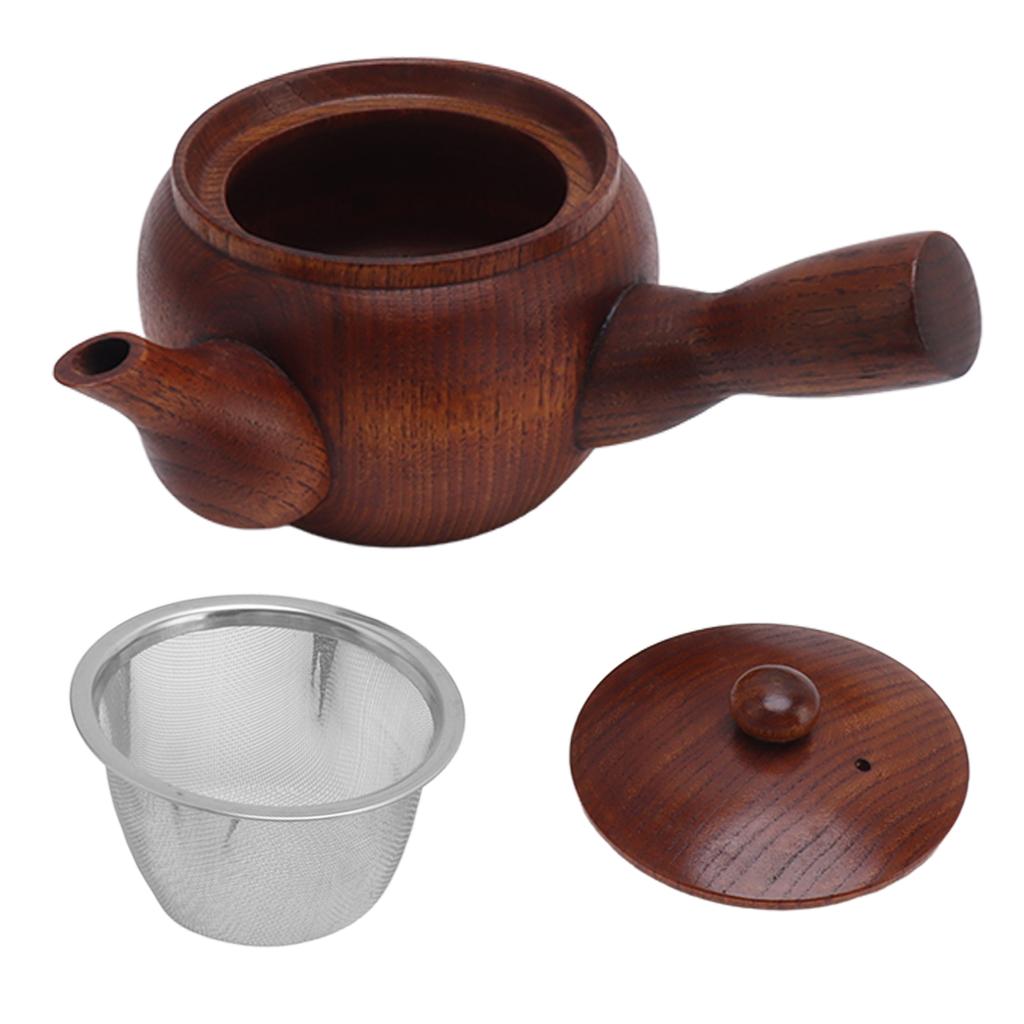 Wooden Tea Pot Traditional Style Durable Tea Kettle Exquisite Whistle Tea Kettle for Home Restaurant Office