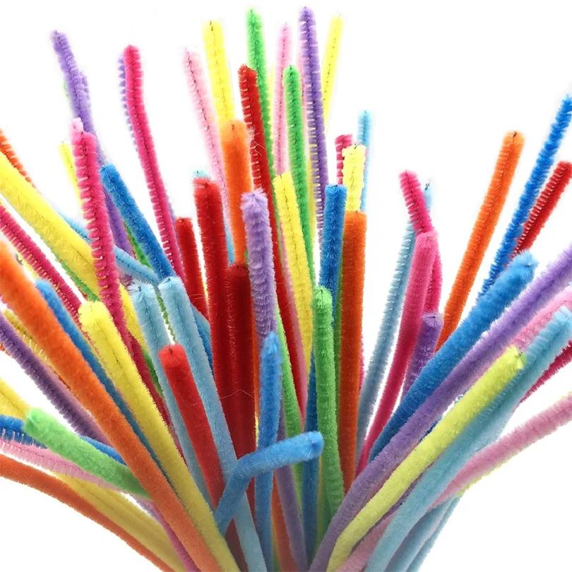 Chenille Stem Pipe Kids DIY Creative Toys Chenille Sticks Cleaners Kindergarten Educational Handmade Material Plush Strips