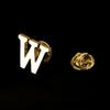 Quality Brass Initial A To Z 26 Letters Pin Golden Color Fashion English Symbol Design Men'S Suit Collar Lapel Brooch Pin