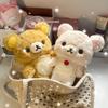 Kawaii Long Haired Rilakkuma Korilakkuma Plush Toy Kawaii Brown White Bear Korilakkuma Stuffed Doll Cute Birthday Gifts Girl