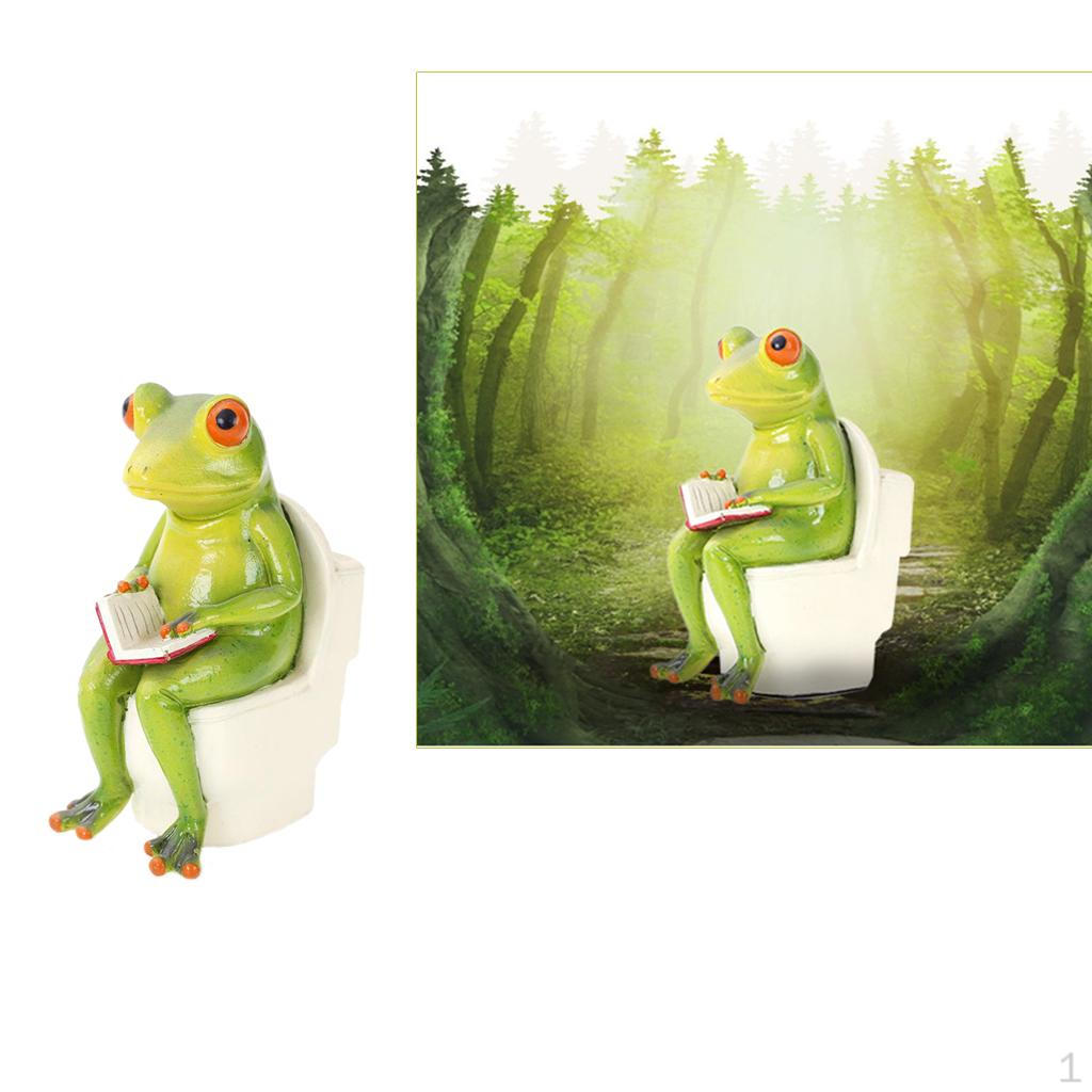 Creative resin Frog Figurines, Sitting Statue Sculpture Statue, Collectible Figurines