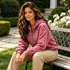 Relaxed Fit Pullover Top Women Leopard Print Hoodie, Oversized Half Zip Hooded Sweatshirt with Spring Autumn Kangaroo Pocket, Fall Long Sleeve Casual