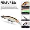 5Pcs Minnow Fishing Lures Wobbler Glow Hard Baits 7g/14g Crankbaits Walleye Swimbait for Freshwater Saltwater Fishing