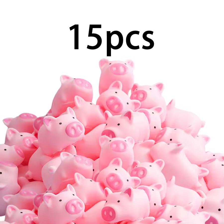 5/15/30pcs Pink Pig Durable Stress Relief Supplies Pet Dog Chew Squishy Toys Squeeze Decompression Tool Birthday Gift XJM