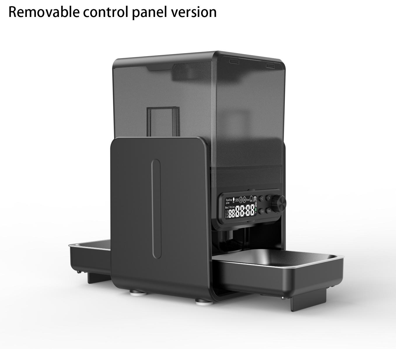 5L Automatic Cat Kibble Dispenser 2 Bowls Smart Voice Recorder Pluggable Control Panel Auto Cat Food Dispenser For Pet Dry Food 5L