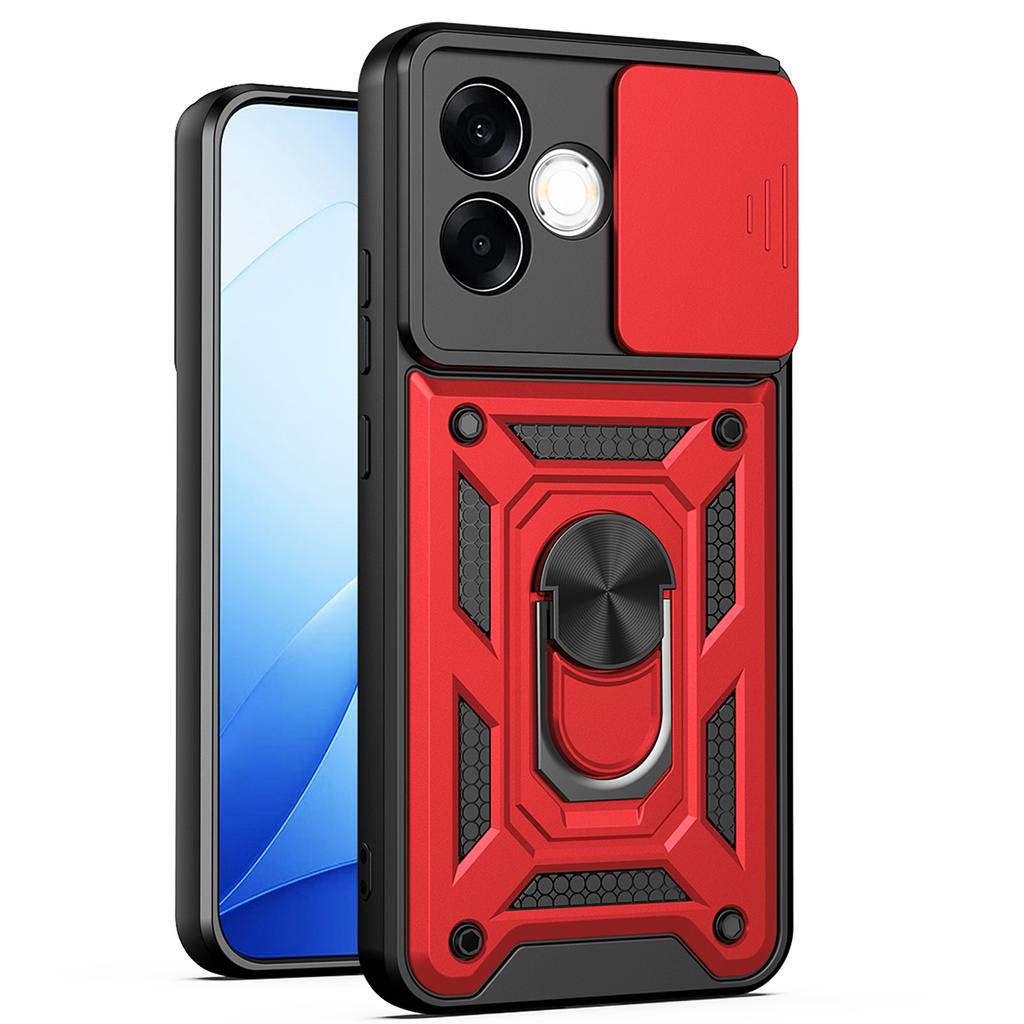 For Oppo F33 Pro Case Oppo F33 Pro Cover Oppo F33 Pro Magnetic Ring Holder Armor Phone Case Slide Camera Protect Back Cover
