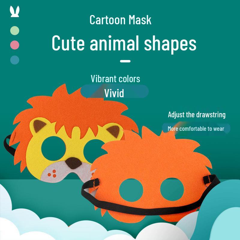 Children's Day Animal Masks: Frog & Tiger Cartoon Eye Masks for Kindergarten Performances