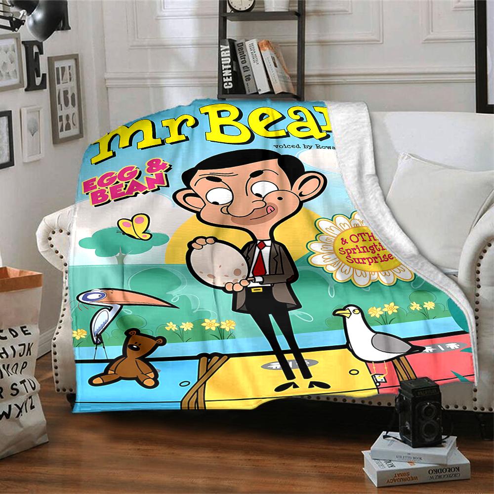 1pc Mr Bean1 Blanket, Gift, for Men and Women, Soft Blanket, Good for Sofa Bed Couch Travel, Lightweight Flannel Blanket