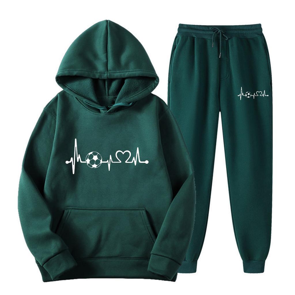New European and American Spring and Autumn Women's Sports Sweater Set Fashion Casual Sweater Sweatpants Set Hoodie Women
