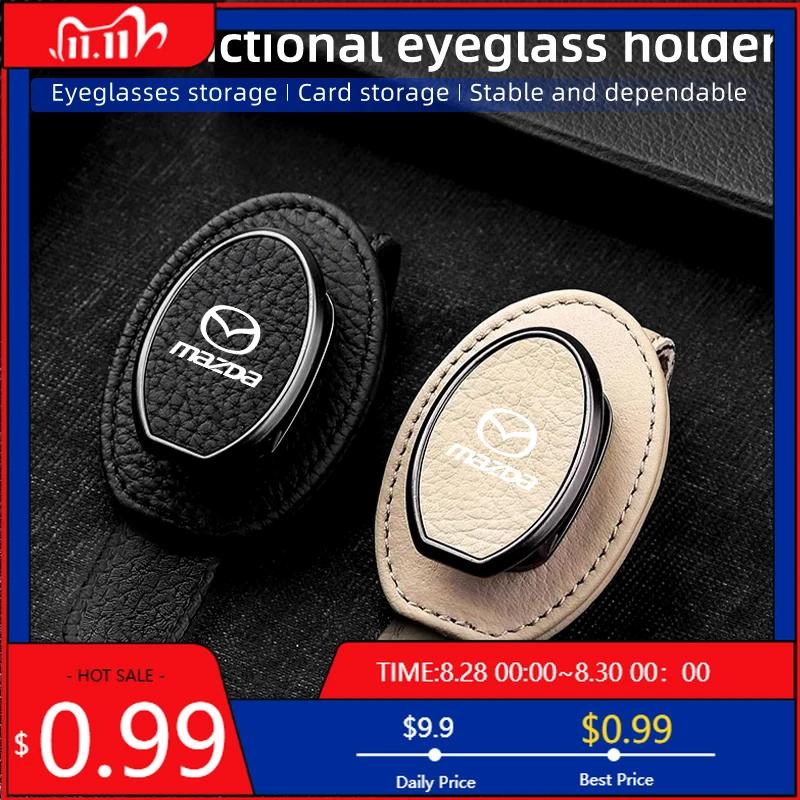 2025 Hot Car Sunglasses Clip Sun Visor Glasses Holder Card Storage Stand For Mazda 3 6 2 Axela CX5 CX3 CX30 CX9 Atenza Demio RX7