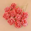 10/20Pcs Foam Glitter Artificial Flowers Fake Rose with Stem DIY Wedding Bridal Bouquet Party Centerpieces Decoration Home Decor