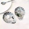 304 Stainless Steel Shell Shaped  Dessert Dish Retro Cheese Dish  Table Decoration
