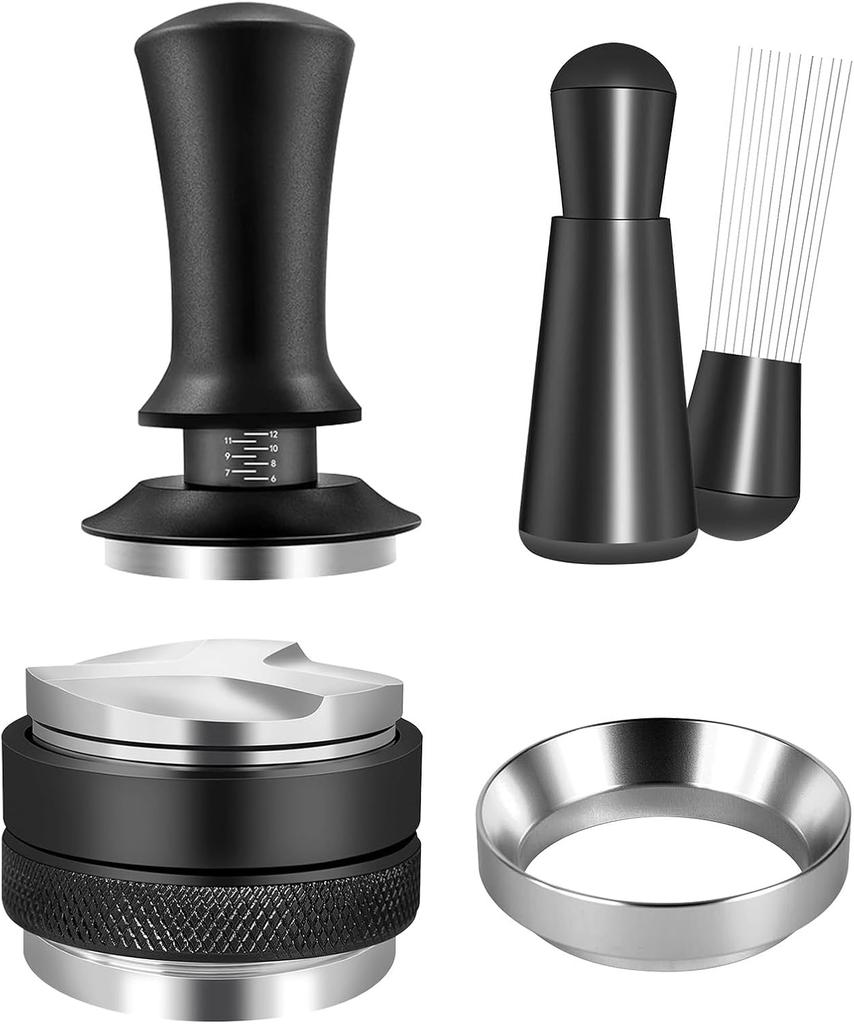 51mm 53mm 58mm Espresso Tamper Barista Kaffe Tamper med Kalibreret Fjederbelastet Rustfrit Stål Tampere