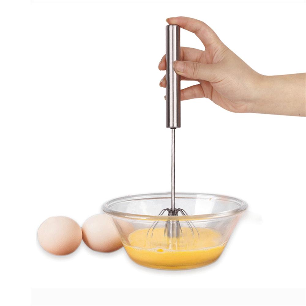 

Semi-automatic Egg Beater 304 Stainless Steel Egg Whisk Manual Hand Mixer Self Turning Egg Stirrer Kitchen Accessories Egg Tools