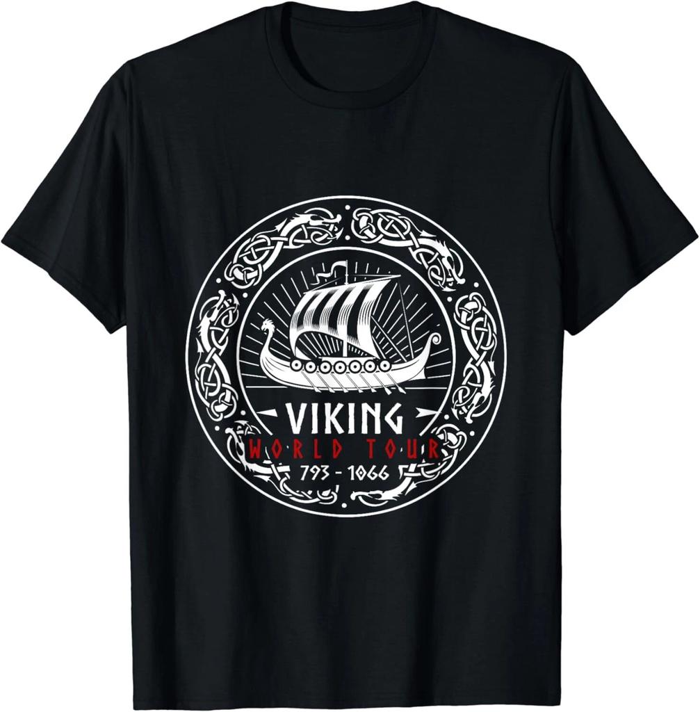 Viking World Tour Stampa FRONTE E RETRO T-Shirt Unisex Regalo