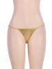 Oh Yeh Thong Panties Underwear Sexy Lingerie Large Size Extra Small Metallic Panties Set Women's G-String (M, Gold)