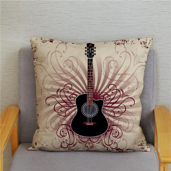 Home Decor Rock Music Print Pillowcases Bedroom Cushion Covers