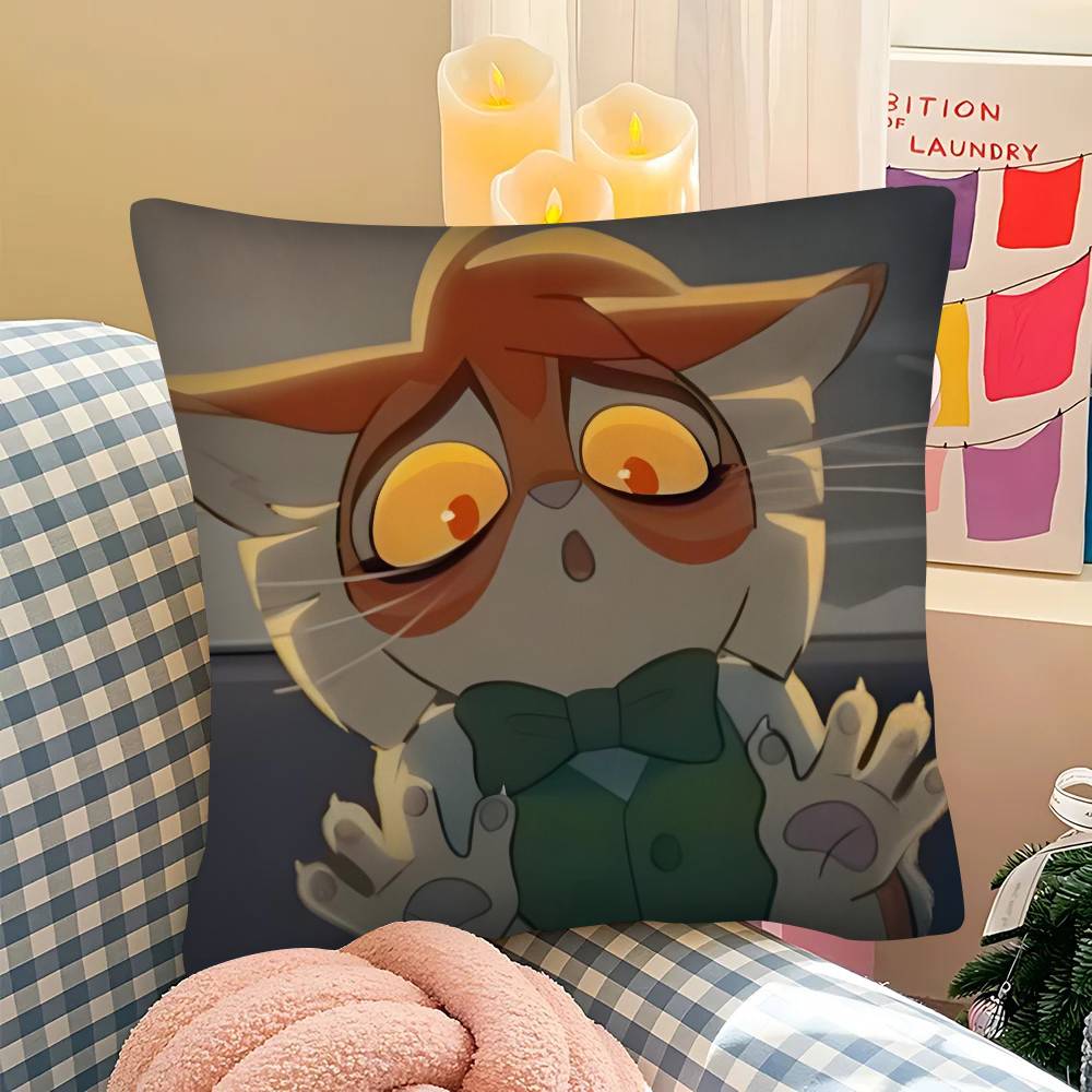 pc Lackadaisy Anime Pillow Case Fashion Square Pillowcase Bedroom Sofa Room Ins Decoration Leisure