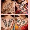 Temporary Tattoos Stickers Fake Body Arm Chest Shoulder Tattoos with Black Lace Flower