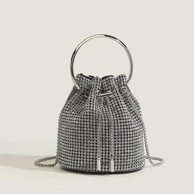 2024 Women's Diamond Tassel Bucket Handbag: Crossbody Shoulder Variant