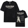 Across The Atlantic US & Canada Tour 2025 T-shirt Olivia Dean Graphic Printing Tshirts  Plus Size Streetwear Cotton Top Hip Hop