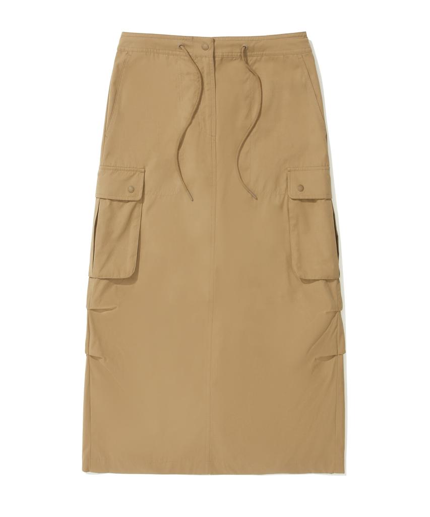 Covernat Woman Parachute Cargo Skirt Camel