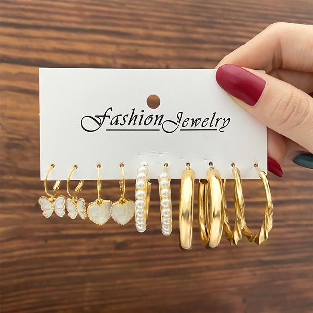 Pearl Stud Earring Set