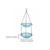 Solar Powered Bird Bath Water Feature Cascading Hanging Attracts Birds 2Tier