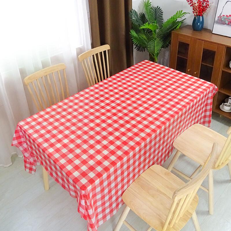 Handun Disposable Red Plaid Tablecloth