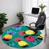 1pc Pineapple Pattern Office Round Rug, Non-slip, Soft and Durable Office Rug for Interior Decoration, Perfect for Office, Beautiful Decoration Yy2603