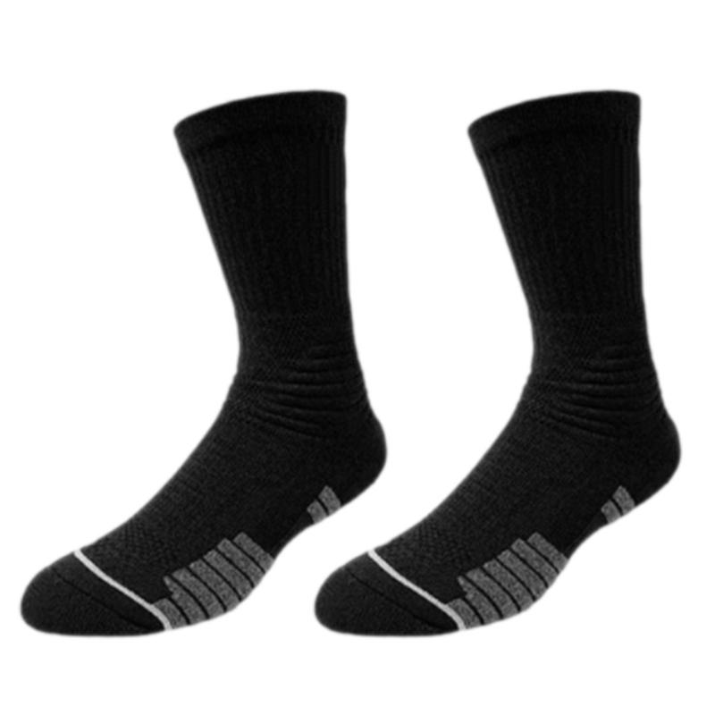 Natural Cotton High Tube Sports Socks Reinforced Heel Toe Antis Odor Daily Workout Basics