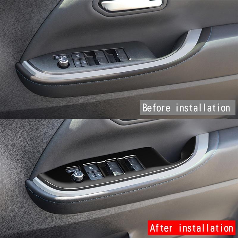 A03Z-Car Interior Door Armrest Panel Window Glass Lift Button Switch Cover Trim For Toyota Noah/ Voxy 90 Series RHD