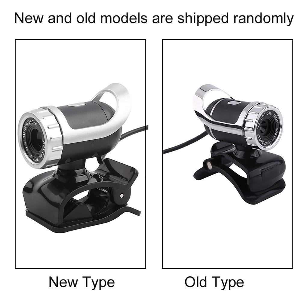 12M Clip on Webcam Web Camera HD 360 Rotating Stand Built in Microphone for PC Silver