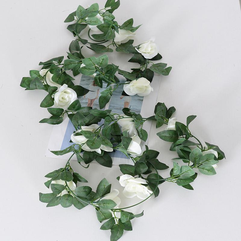 Simulated Rose Winter Jasmine Cherry Blossom Artificial Vine Decoration For