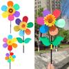1PC Sunflower Windmill Garden Yard Colourful Children Outdoor Spinner Foldable Windmill Carry Camping Picnic Home Garden Decor