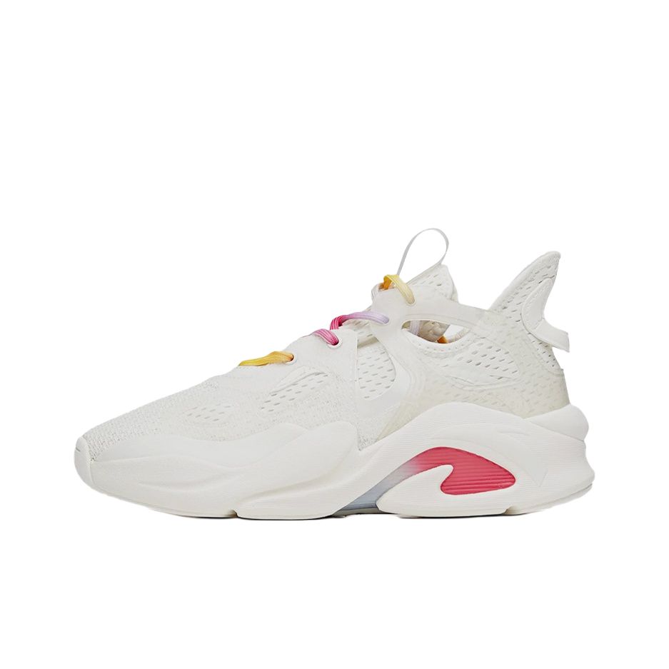 Anta Lifestyle Series Wei Feng Low-Top Dad Shoes Ivory White Women sneaker 122028085-3