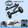 Hipacool Extension Arm Dual-Head Fan for Car Headrest 360° Rotation Air Cooling Fan Angle Adjustable 3-Speed Wind Brushless Fan