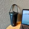 TYESO Stainless Steel Insulated Coffee Cup & Water Bottle - Ice Buster, Large Capacity, with Straw for Car