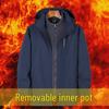Women's Three-in-One Ski Jacket: Detachable Fleece Lined, Windproof, Waterproof, and Warm for Autumn and Winter.