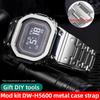 Mod Kit DWH5600 Gehäuse Für Casio 3516 DW-H5600 DW-H5600MB Modifikation Metalllünette Edelstahlarmband Silber Schwarz Uhrenteile