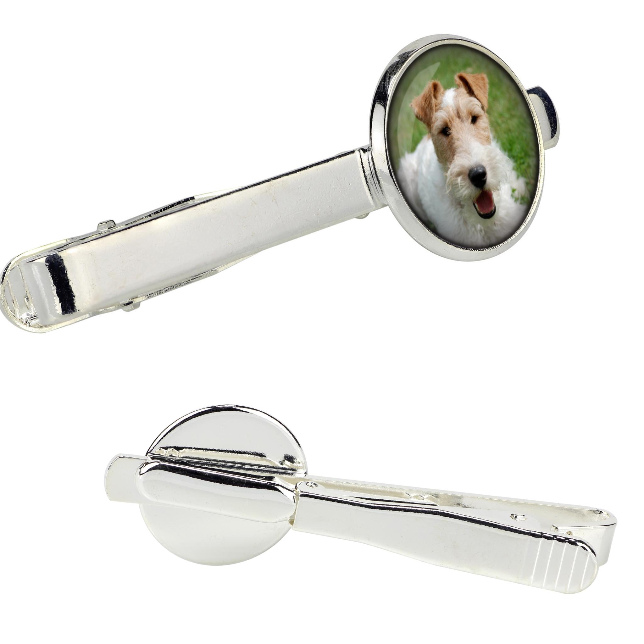 

Fox Terrier Wire - tie clip in a box, stylish tie, personalized jewelry from the Art-Dog brand срібний