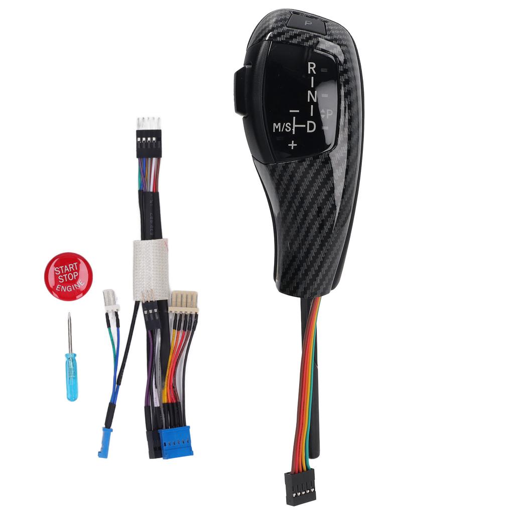 LED Gear Shift Knob Shifter Lever Head Retrofit Kit with Engine Start Stop Button for 5 Series E39 7 Series E38 LHD