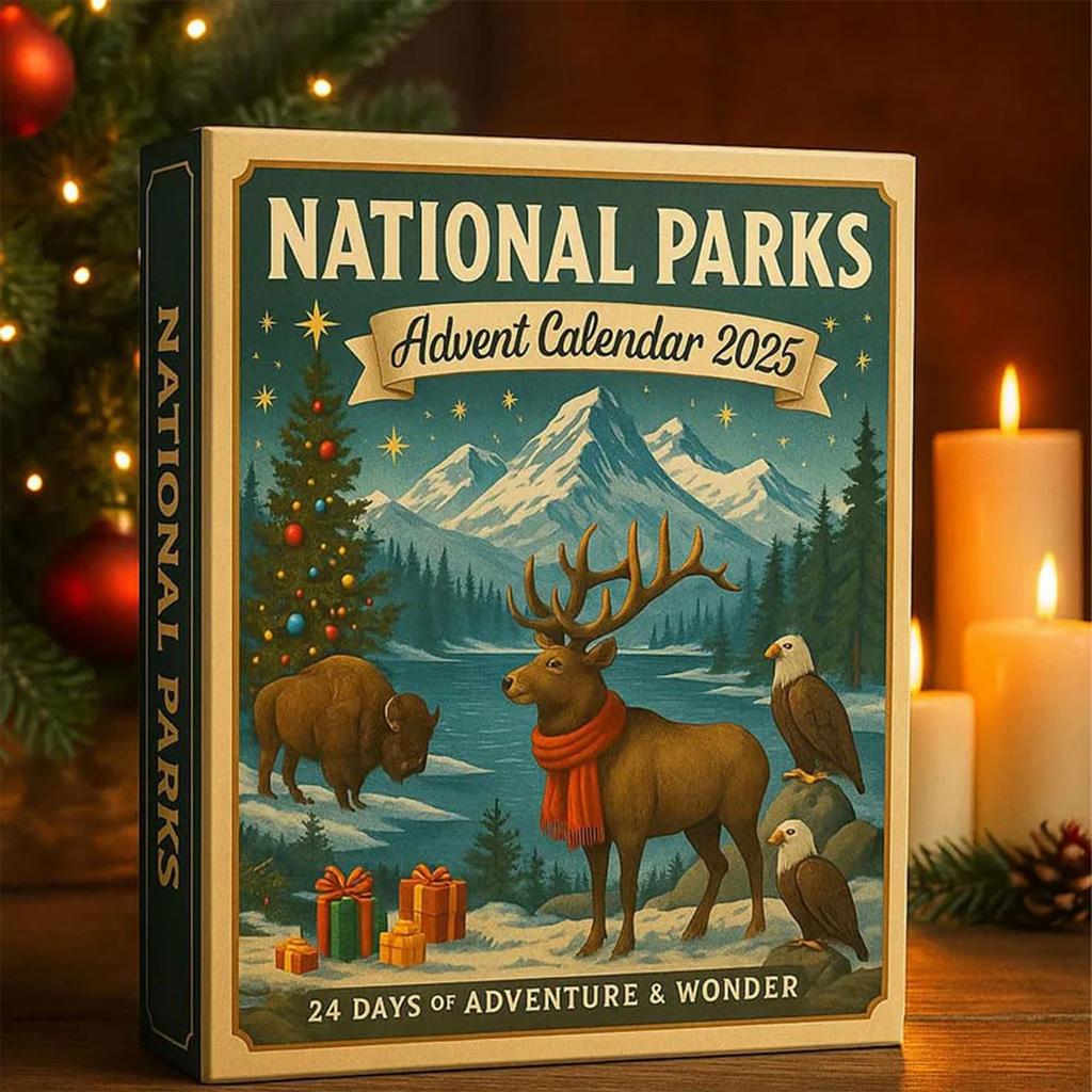 National Parks Advent Calendar 2025 with Unique Ornaments Christmas Advent Calendar Xmas Countdown Calendar for Nature Lovers