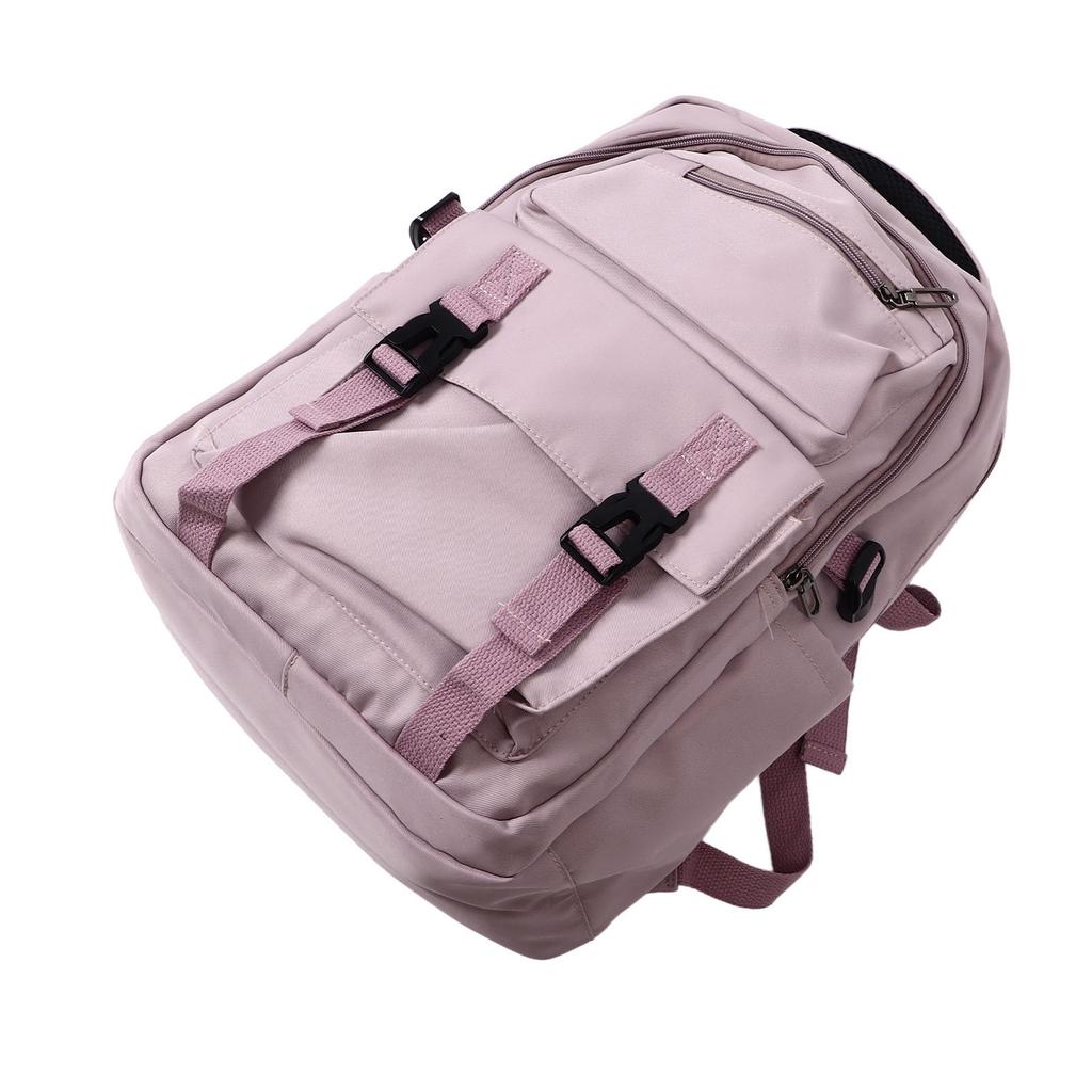 Mochila Feminina para Laptop Estudante Casual Moderna Grande Capacidade Mochila Escolar para Livros Roxo 16 Polegadas