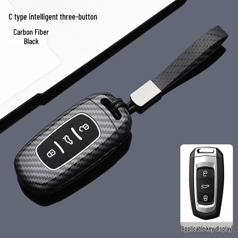 Étui pour clé pour modèles Geely: Emgrand, Xingyue, Boyue, Xingrui, Bin Yue, Bin Rui, Denim Galaxy - Coque de Protection avec Boucle