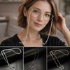 Crystal Beads Eyeglass Holder Beaded Spectacle Cord Necklace Style Mask Lanyard Women Men